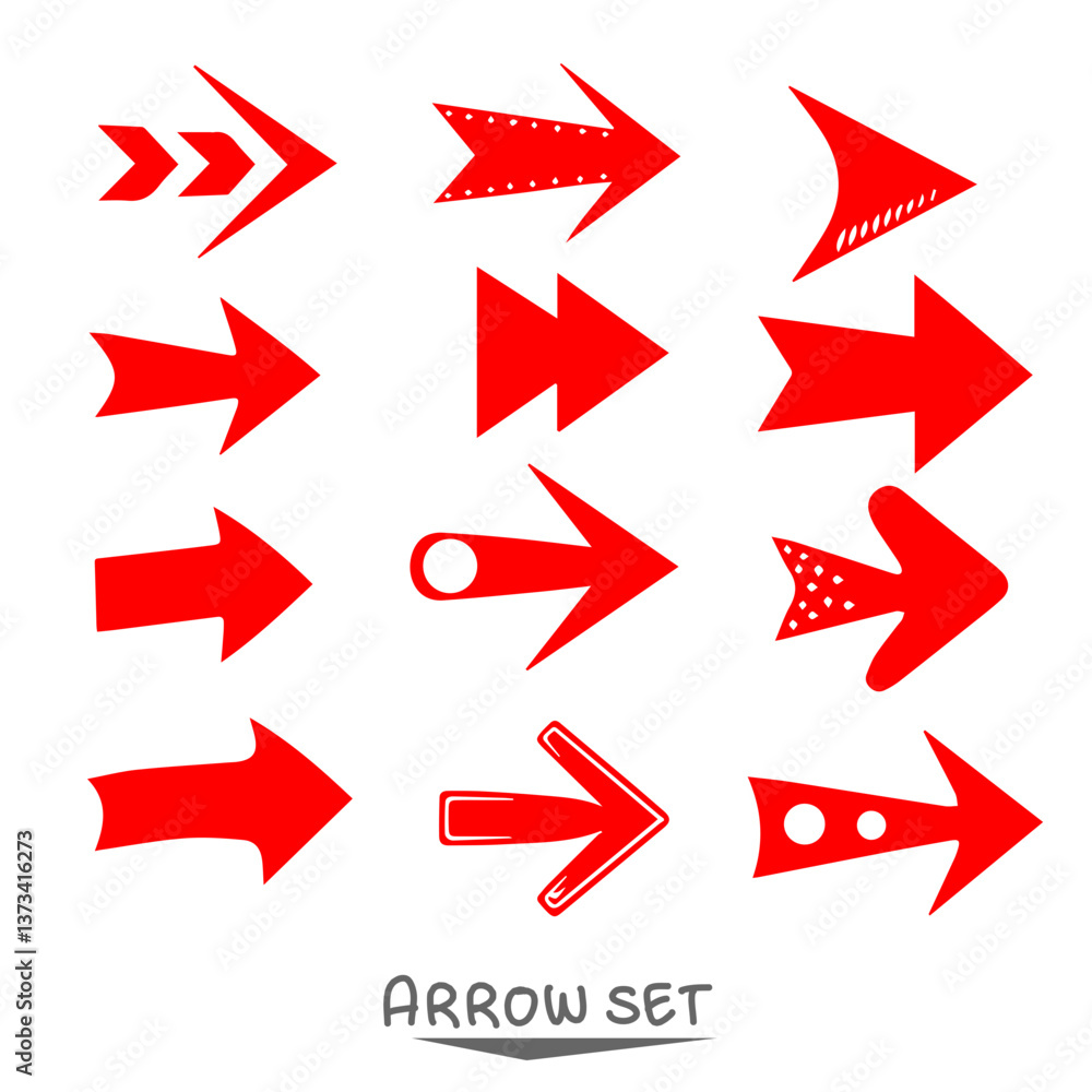 red arrow set red arrow set