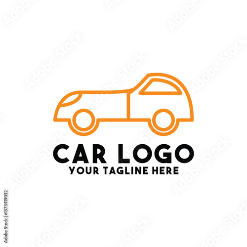 Simple, outline car logo