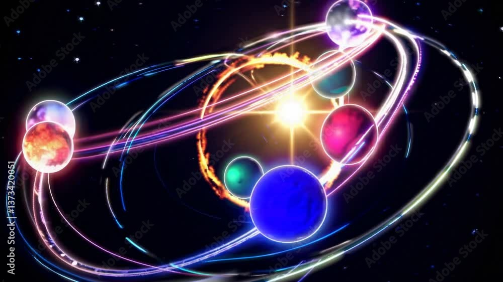 Dynamic cosmic orbits with vibrant energy spheres in space Dynamic cosmic orbits with vibrant energy spheres in space
