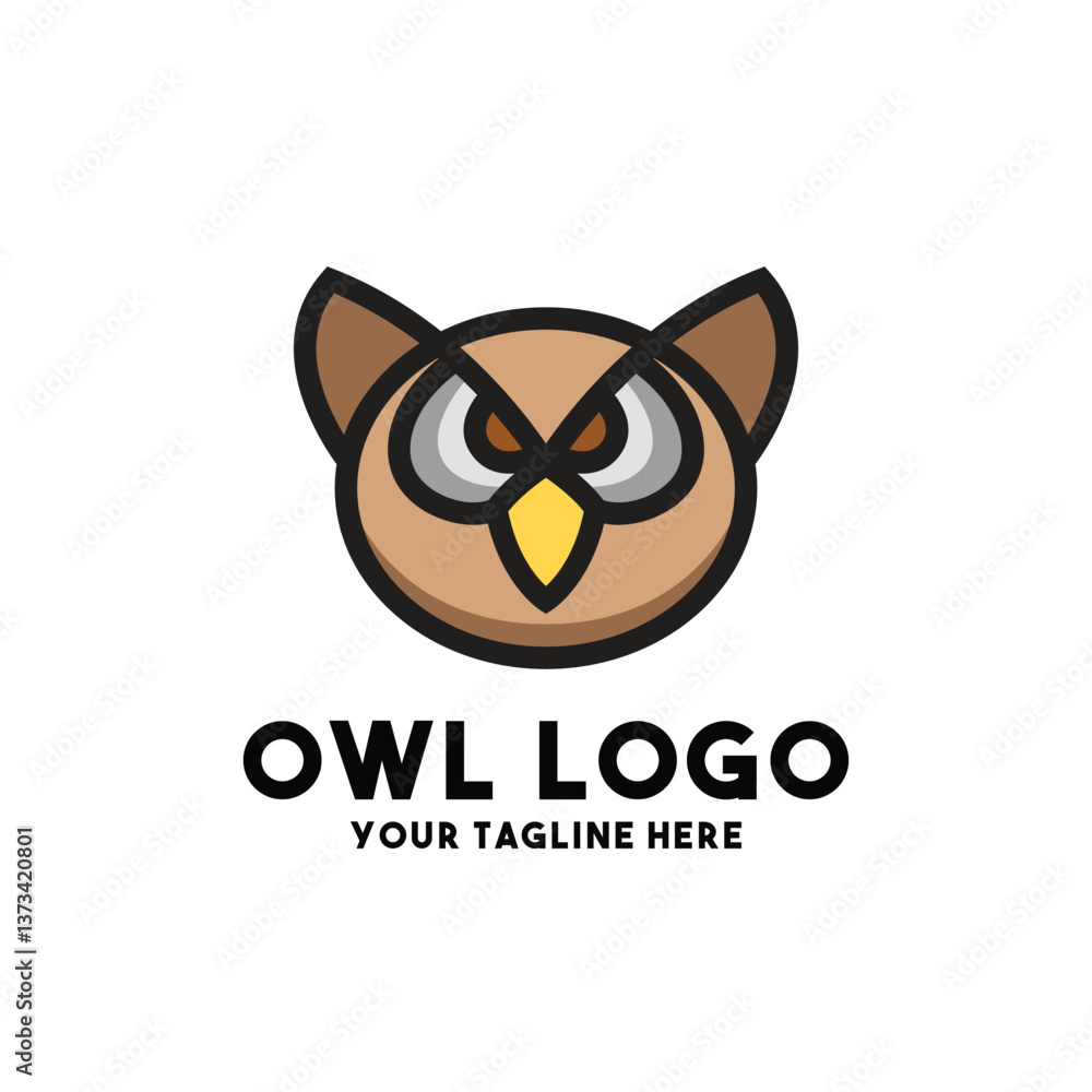 Fototapeta premium Simple owl logo design