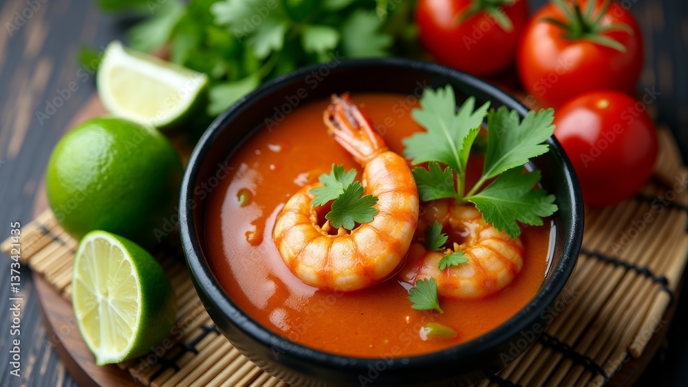 Shrimp Tom Yum Soup With Ingredients Shrimp Tom Yum Soup With Ingredients