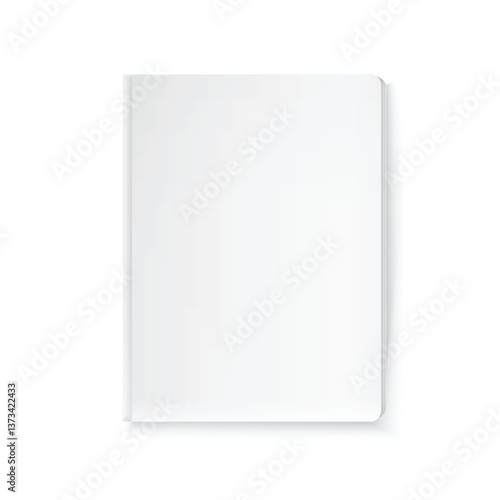 Blank Notebook with Soft Cover and Clean Pages. Vector