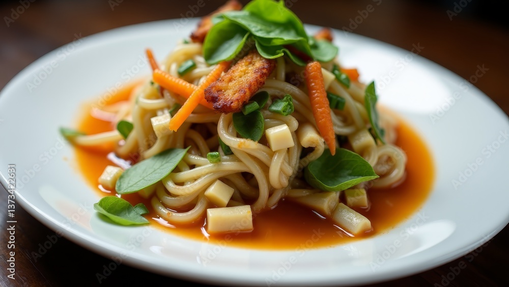 Udon Noodle Salad With Fresh Herbs Udon Noodle Salad With Fresh Herbs