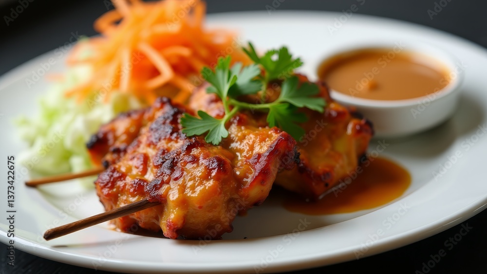 Chicken Satay Skewers With Peanut Sauce Chicken Satay Skewers With Peanut Sauce