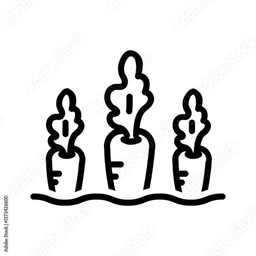 Vector black line icon for Harvest