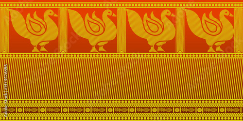beautiful graphic saree design and this sari design is in Indian style which is for textile fashion industry and it can be used as wallpaper backdrop and website bg this style is originated in india