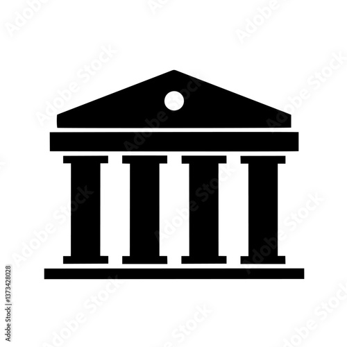 Classical architectural structure with four supporting columns and a triangular roof, inspired by ancient Greek and Roman temples, history, civilization, cultural heritage. Architectural Heritage

