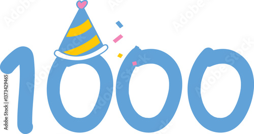숫자 1000 일러스트