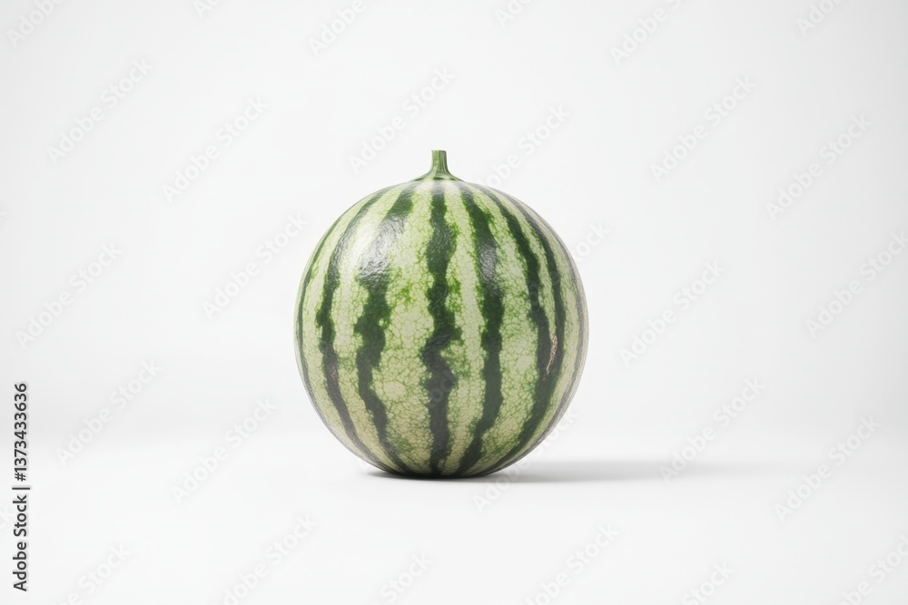 Isolated Watermelon on White Background - Summer Fruit Still Life Isolated Watermelon on White Background - Summer Fruit Still Life