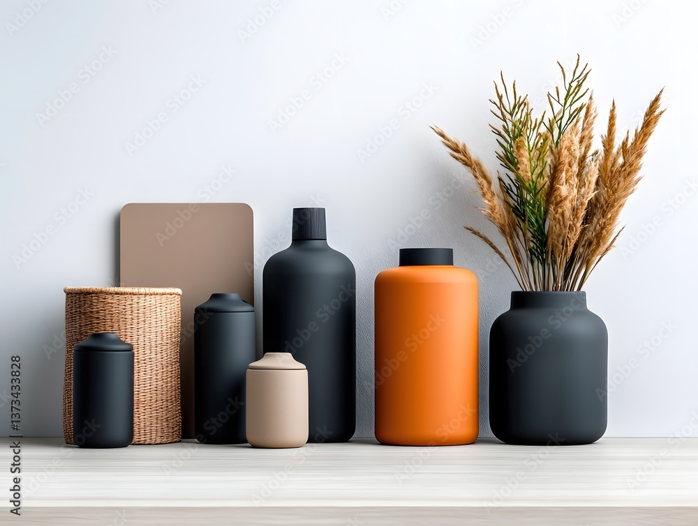 An assortment of storage containers in various materials shapes and sizes neatly arranged on a light wooden surface showcasing a chic and contemporary home organization display An assortment of storage containers in various materials shapes and sizes neatly arranged on a light wooden surface showcasing a chic and contemporary home organization display