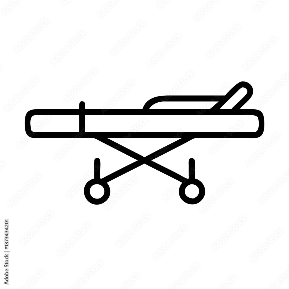Stretcher icon in minimalistic style on clear background Stretcher icon in minimalistic style on clear background