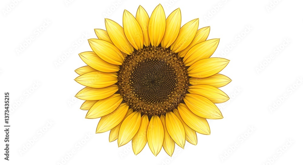 Sunflower with Decorative Leaves Sunflower with Decorative Leaves