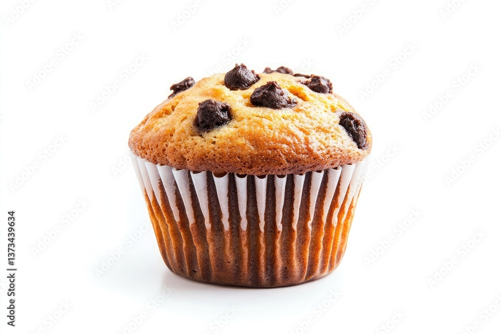 Tasty muffin ready to eat, isolated on a white background Tasty muffin ready to eat, isolated on a white background