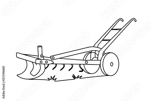 Manual Garden Plow Cultivator Wheelbarrow Design for Soil Tilling