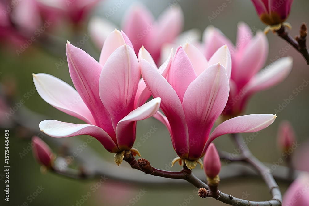 Fototapeta premium pink magnolia flowers