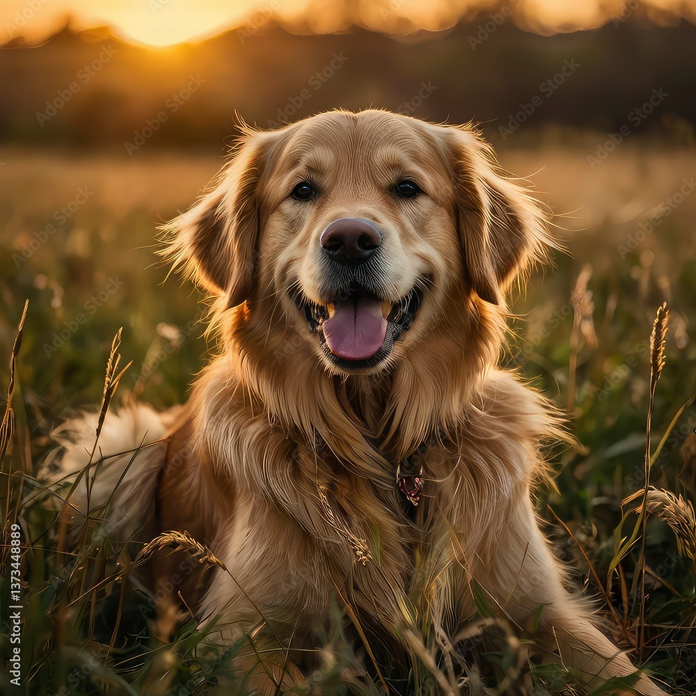 Fototapeta premium golden retriever dog
