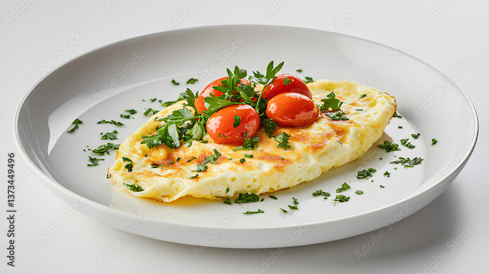 dish portrait of a fluffy omelets with herbs and vegetables ultra-sharp dish portrait of a fluffy omelets with herbs and vegetables ultra-sharp