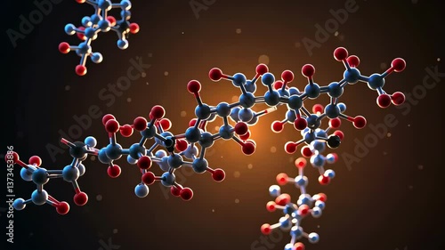 Molecular Symphony: Delving into the intricacies of molecular structures, revealing a complex network of atoms, bonds, and formations, bathed in ethereal illumination.