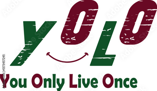 YOLO typography t-shirt design illustration