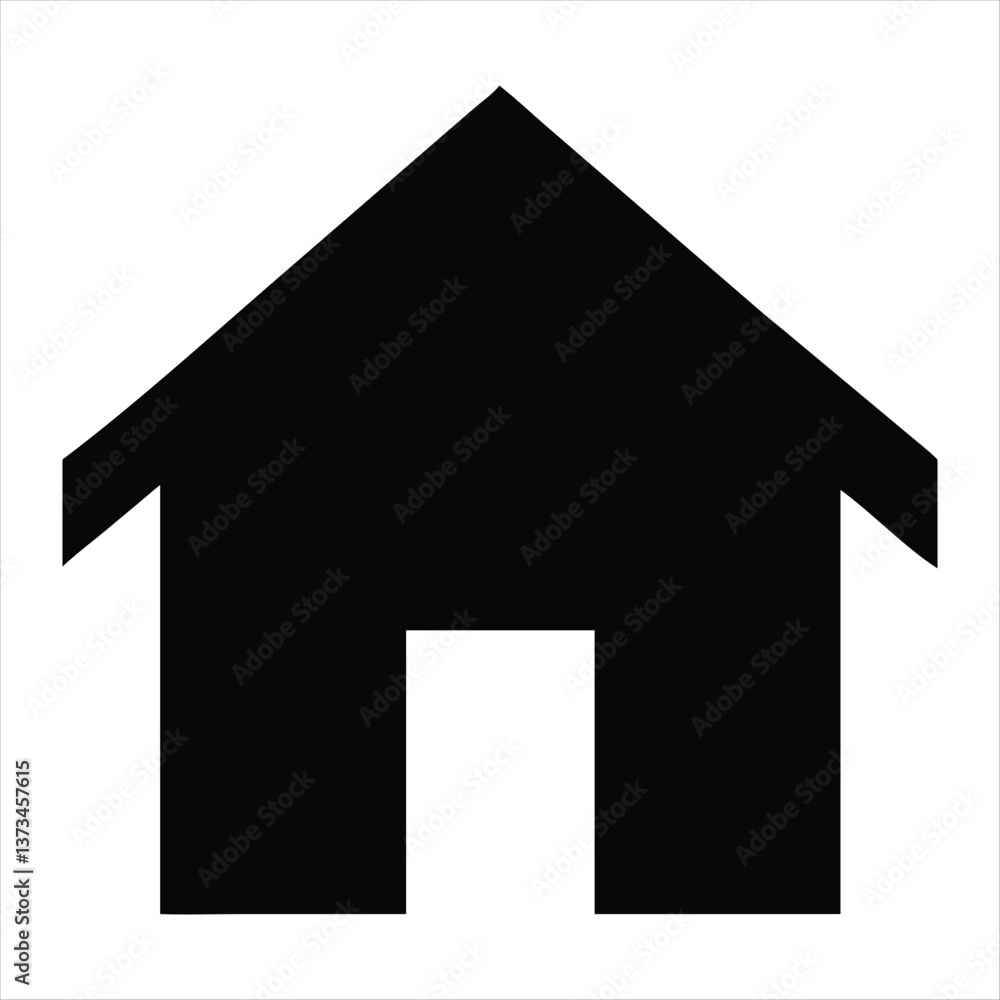 home icon silhouette vector style home icon silhouette vector style