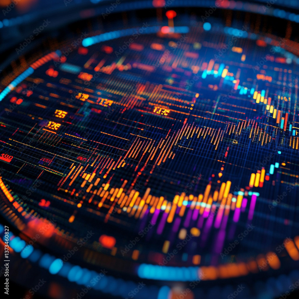 Obraz premium Data visualization trends global network graphic design digital environment abstract view modern innovation