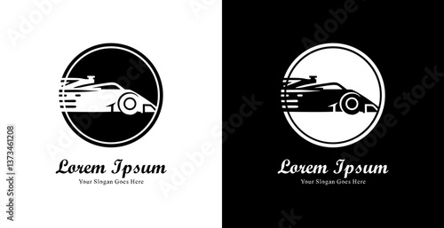 The logo design is in the form of the front of an F1 car combined with a circle