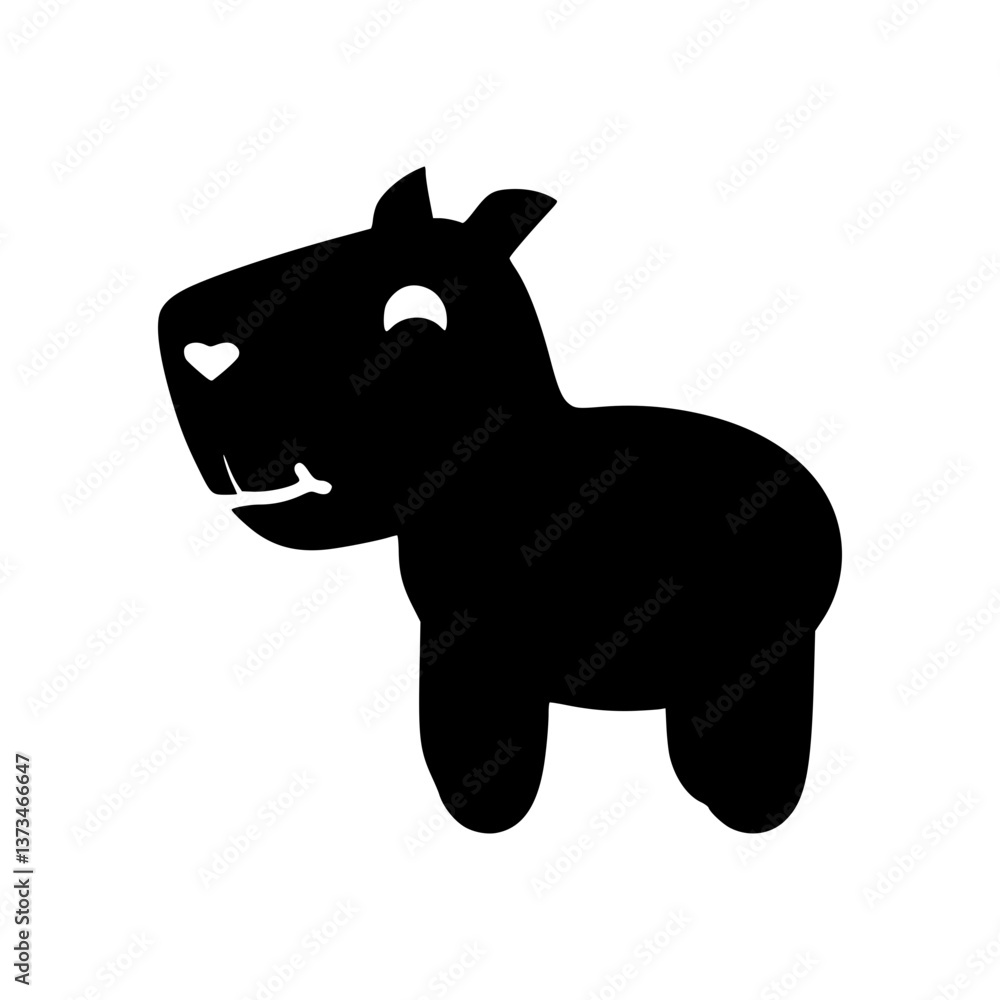 Obraz premium Cute Cartoon Capybara Vector Illustration