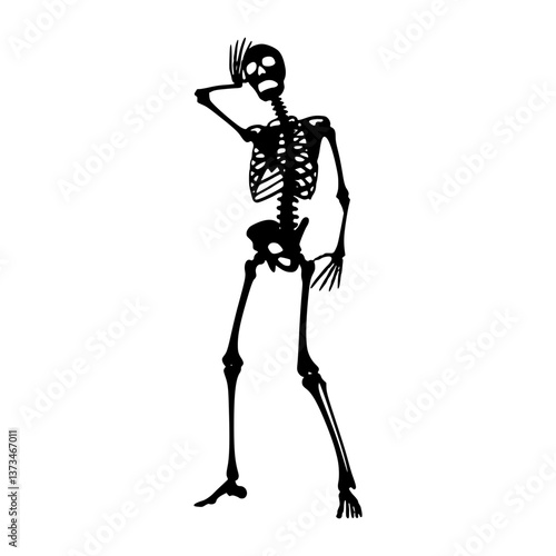 Skeleton Illustration - Shocked Expression