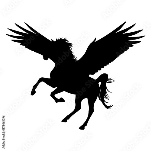 Pegasus Silhouette - Mythical Winged Horse