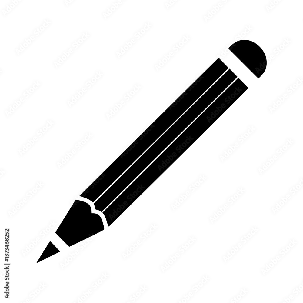 Black Pencil Icon - Vector Illustration Black Pencil Icon - Vector Illustration
