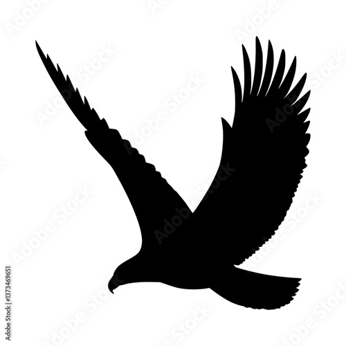 Eagle Silhouette Flying - Graphic Design Element