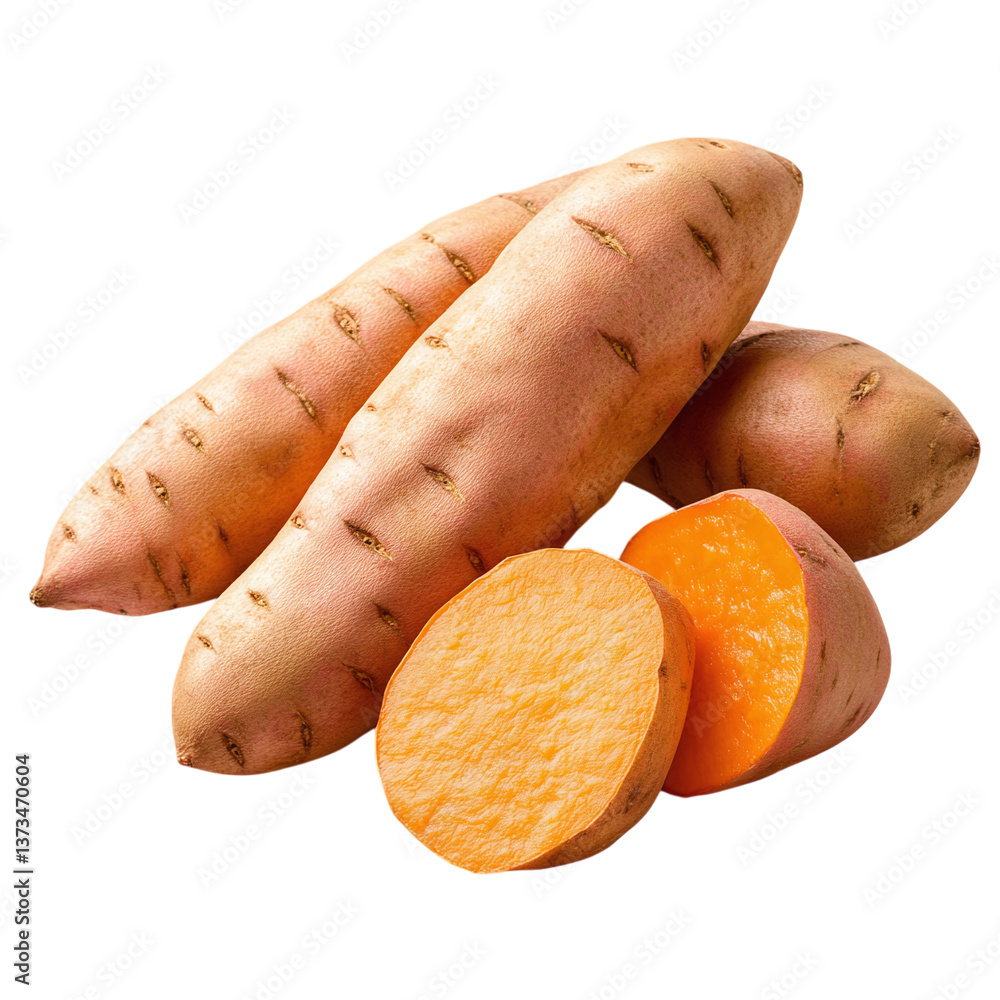 sweet potatoes isolated on transparent background a sweet potatoes isolated on transparent background a