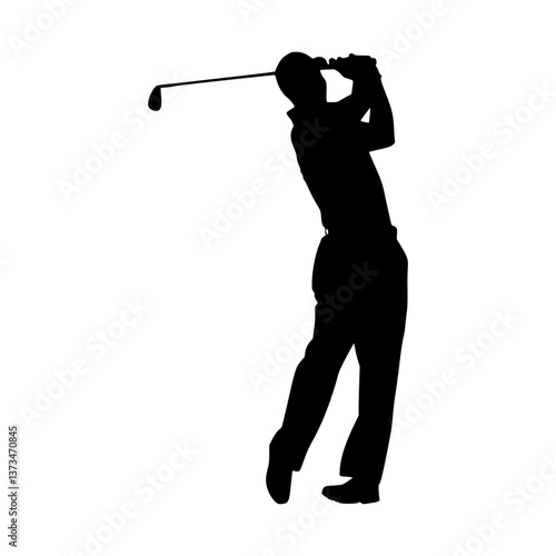 Silhouette Golf Player - Sport Illustration