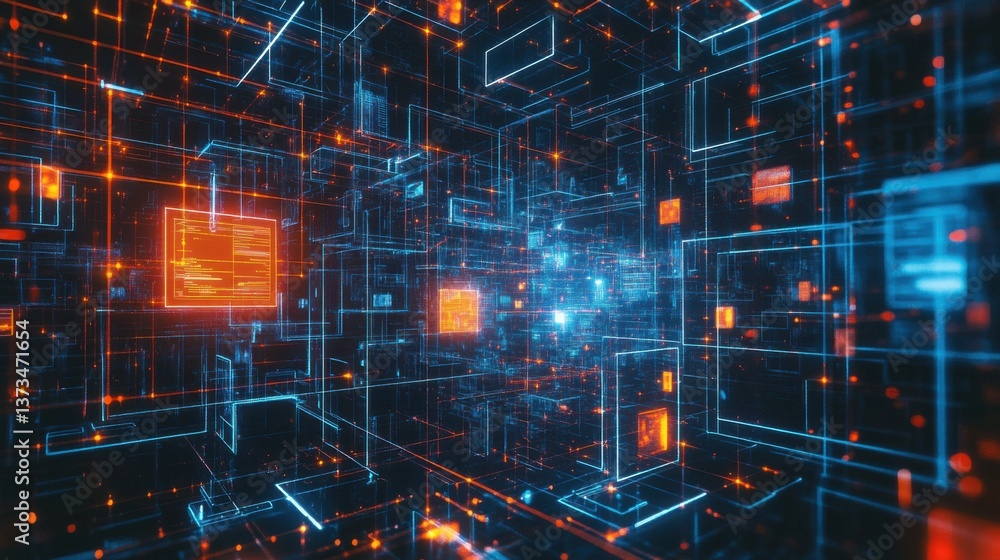 Blockchain developer designing decentralized digital art marketplaces, office with blockchain software and digital art assets, Digital Art Blockchain style Blockchain developer designing decentralized digital art marketplaces, office with blockchain software and digital art assets, Digital Art Blockchain style