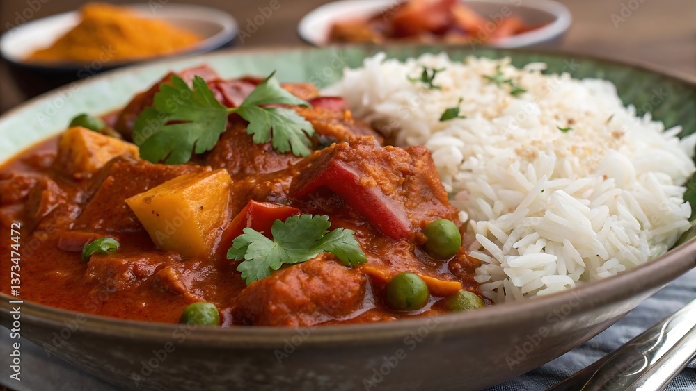 Spicy Indian Curry with Basmati Rice Spicy Indian Curry with Basmati Rice