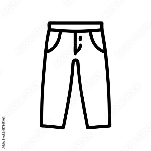 Chinos icon illustration of stylish pants in minimalistic design  