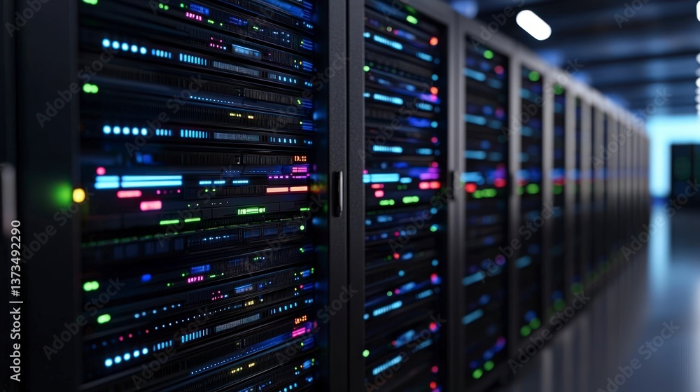 Data Center Servers High Tech Network Digital Infrastructure Cloud Computing IT Techno Data Center Servers High Tech Network Digital Infrastructure Cloud Computing IT Techno