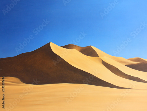 Desert Sand Dunes Majestic Sand Dunes Under a Clear Sky