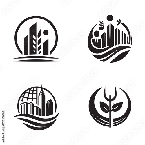 Vector icon set for web design and travel-themed illustrations