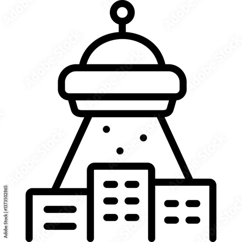 city invasion by ufo icon
