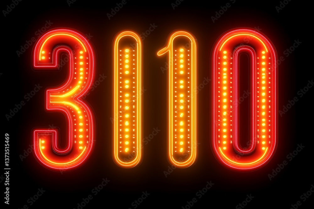 Neon Sign Number 310 Neon Sign Number 310