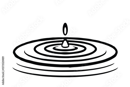 Water Drop Ripples Circular Waves, Nature, Liquid, Splash