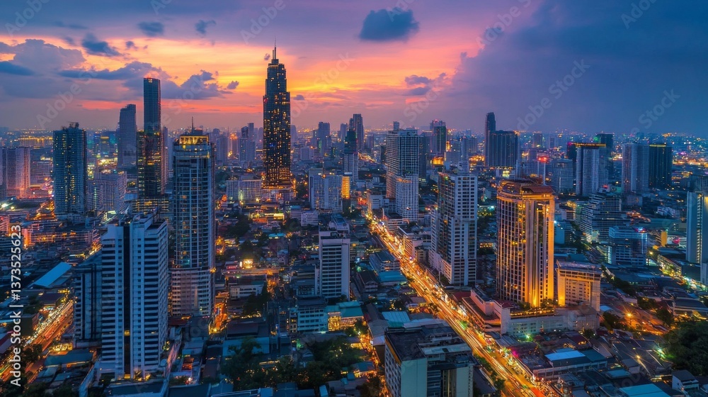 Obraz premium ummer_in_the_city_of_Thailand_brings_endless_poss