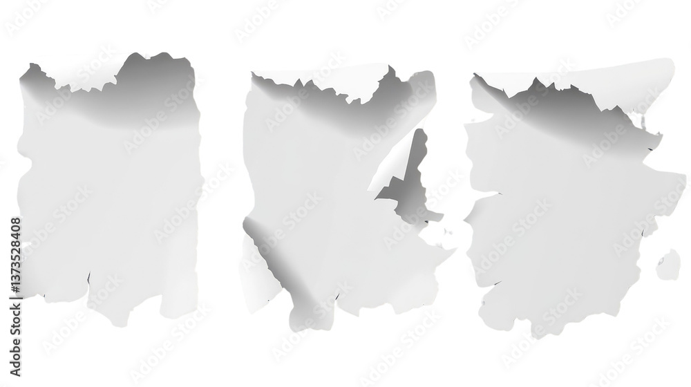 Fototapeta premium Torn Edges Paper Background Collection for Creative Designs, Scrapbooking, Advertising, and Presentations with Blank Spaces for Custom Text or Images