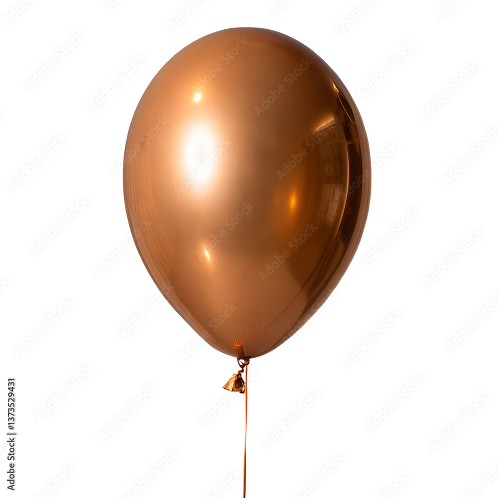 Bronze balloon isolation on transparent background Bronze balloon isolation on transparent background