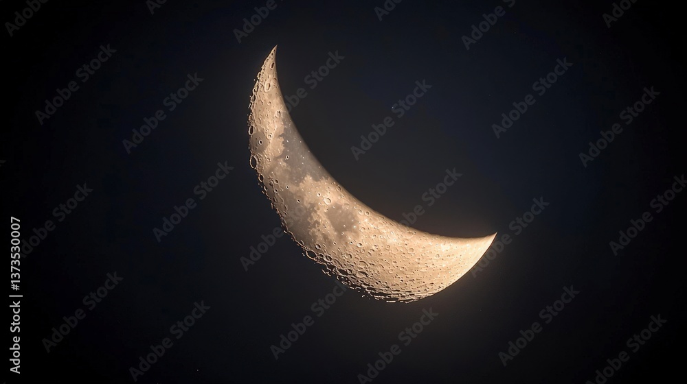 Crescent Moon Night Sky Celestial Body Astronomy Photo