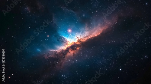 Obraz na płótnie Cosmic Nebula Stellar Clouds Galaxy Starscape Space Background w salonie