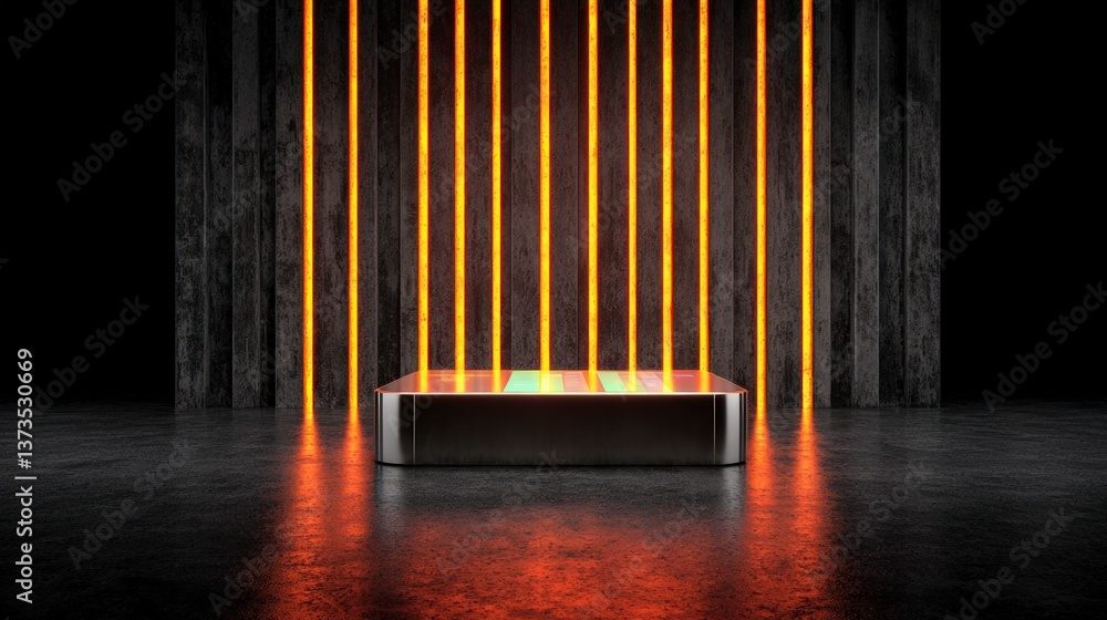 Futuristic Interface Sleek Chatbot Display on Dark Background