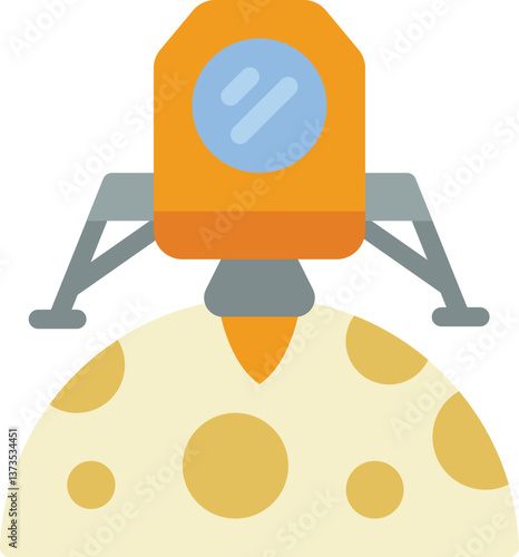 lander Illustration on a white background.
