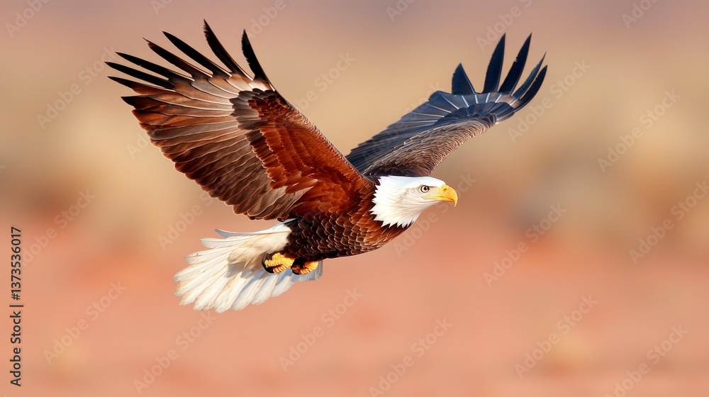 Majestic Bald Eagle in Flight Wildlife Nature Bird Freedom Power Soaring Wings Avi